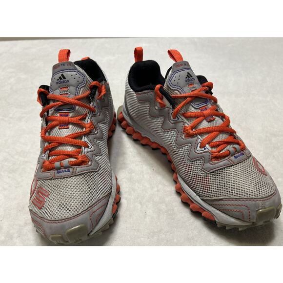 Adidas Shoes Women’s Size 6.5 Vigor TR Gray Orange Trail Running G66615 - Picture 3 of 8